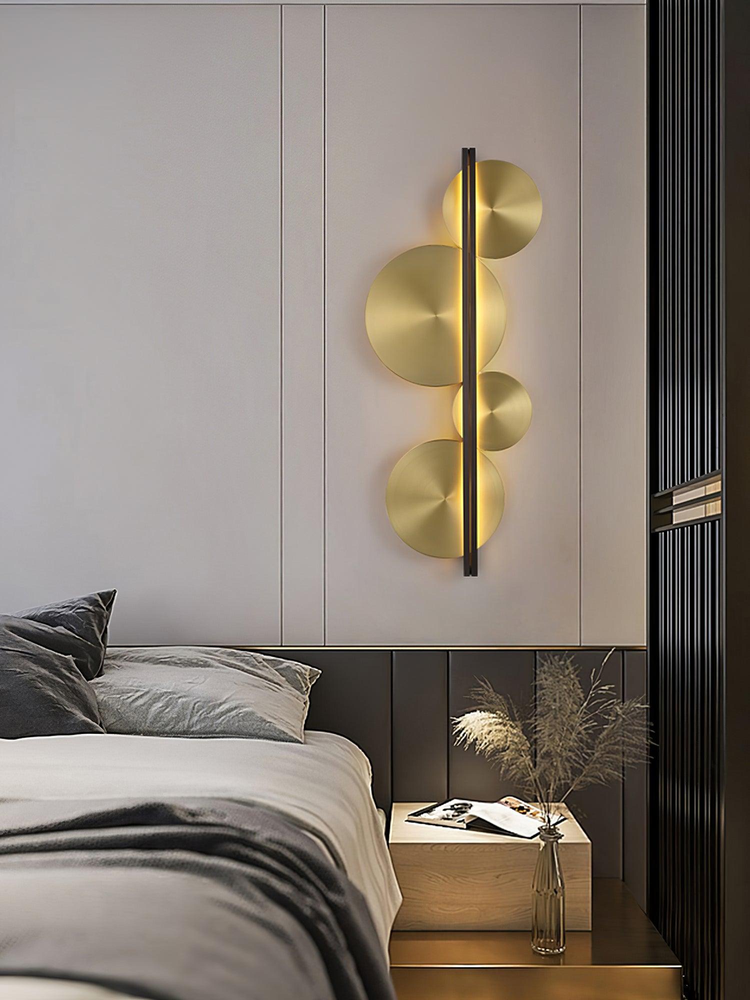Lustra Wall Lamp Gold Circular Sculptural - Letslighting