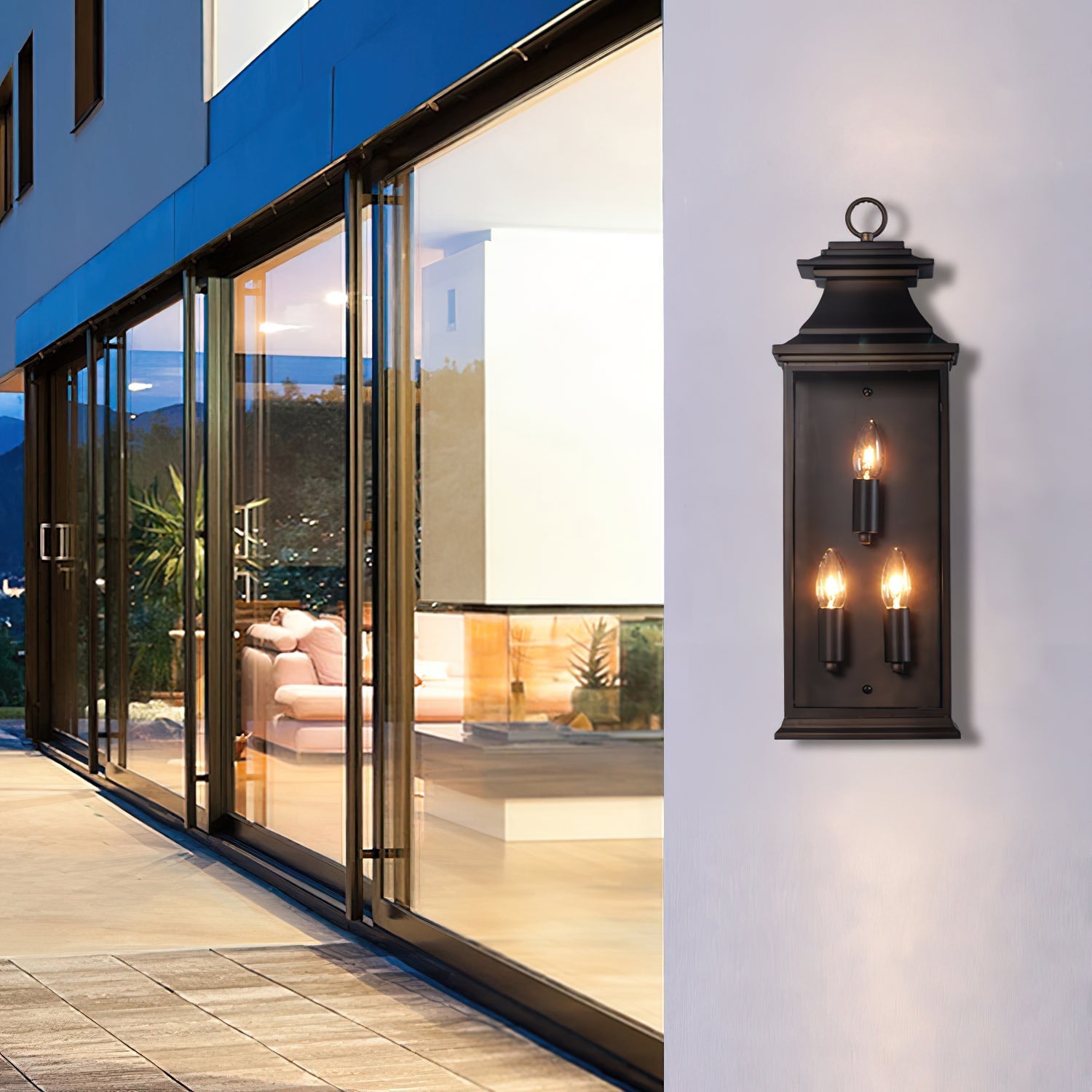 Esolarae Vintage Industrial Glass Wall Lamp - Letslighting