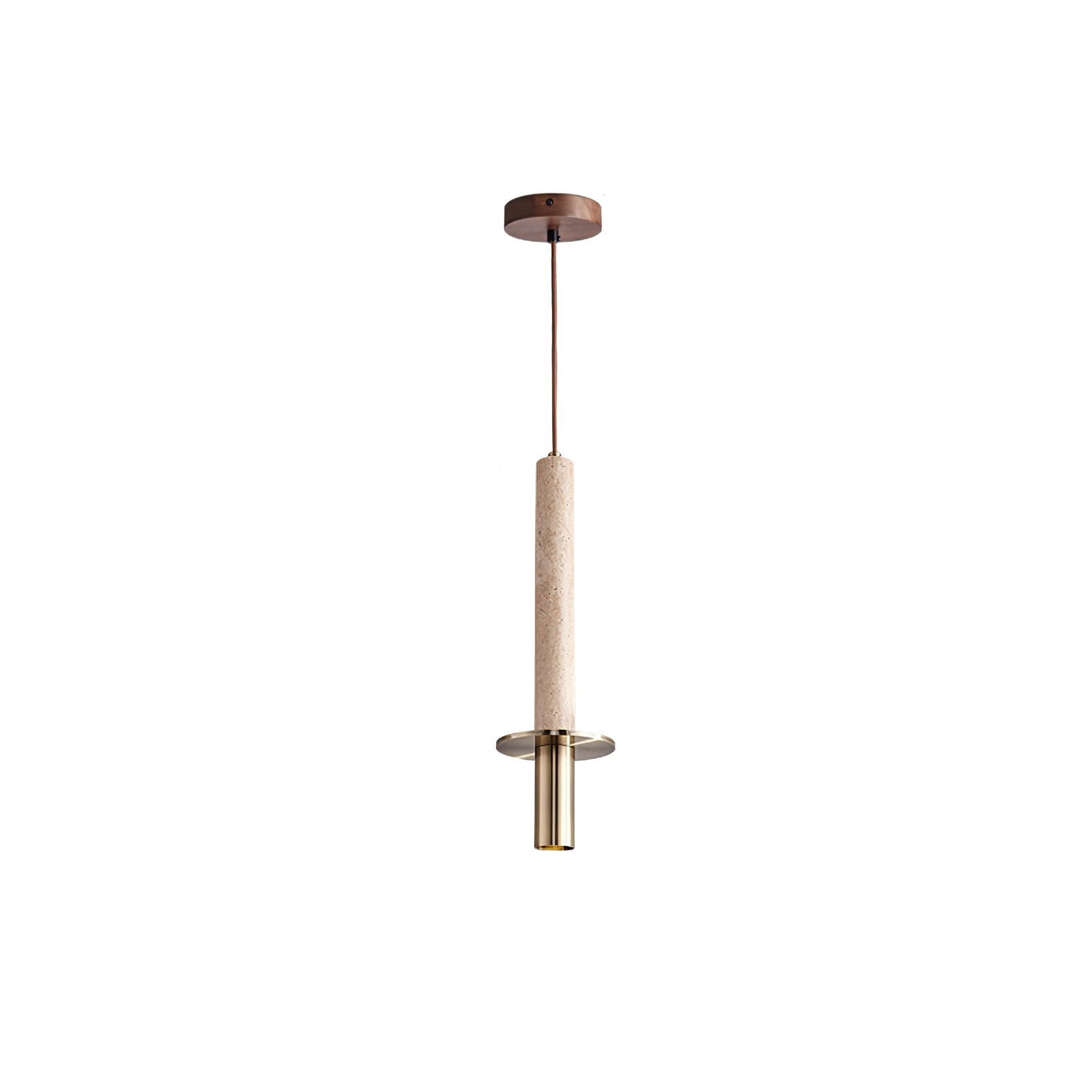 Avdoryra Dual Cylinder Travertine Pendant Light - Letslighting