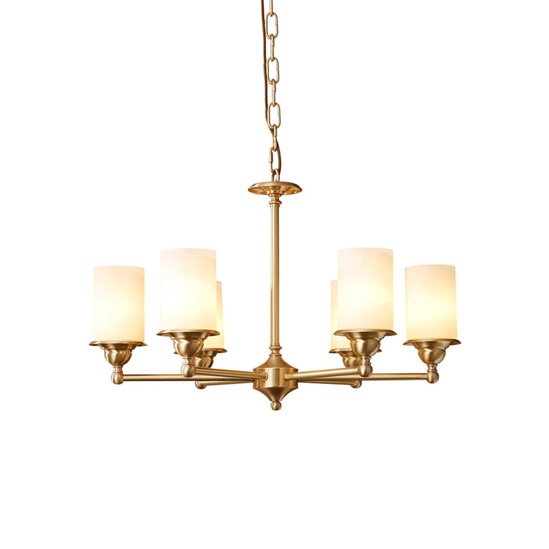 Idorara Postmodern Luxury Brass Glass Chandelier - Letslighting