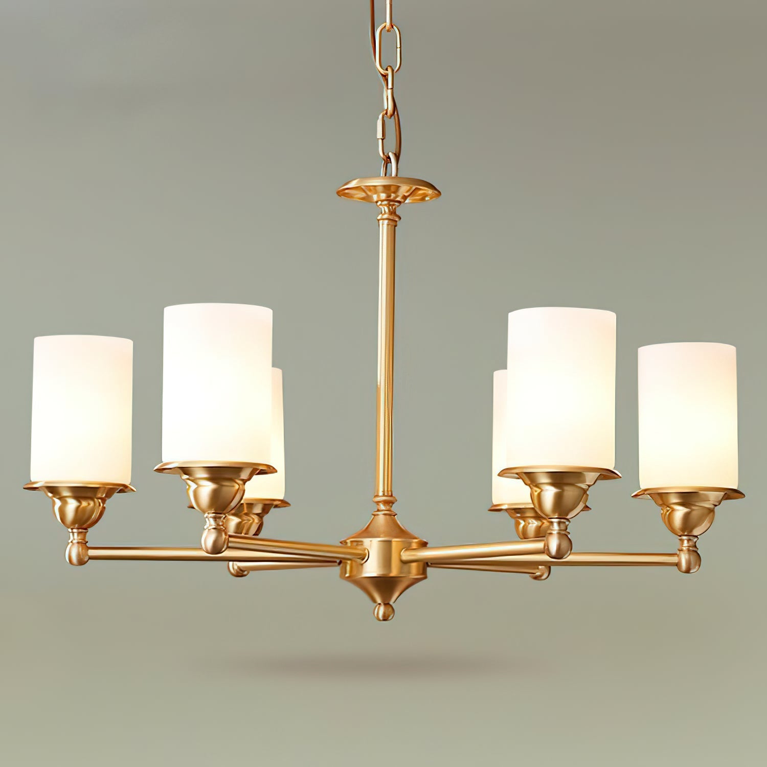 Idorara Postmodern Luxury Brass Glass Chandelier - Letslighting
