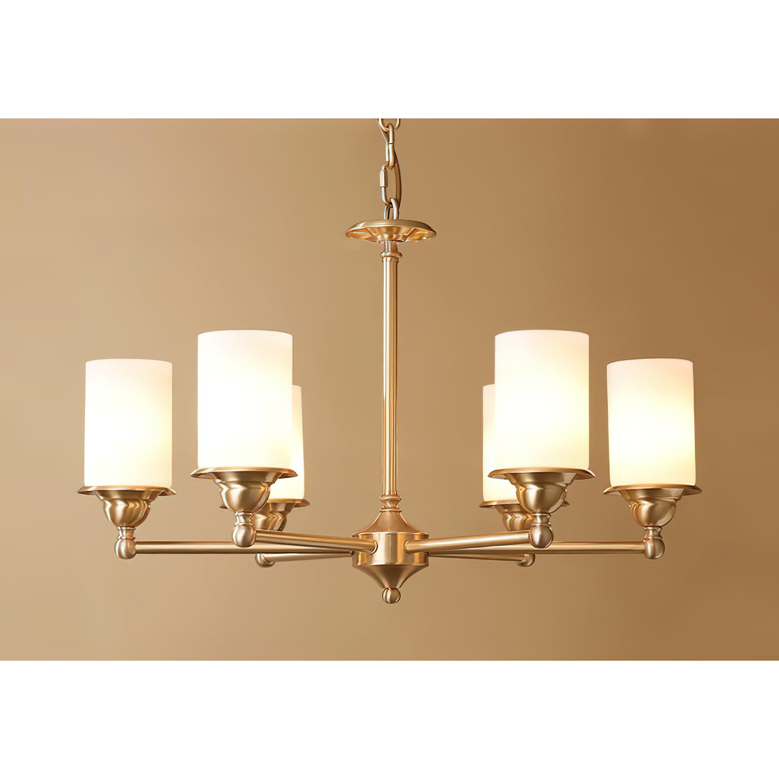 Idorara Postmodern Luxury Brass Glass Chandelier - Letslighting