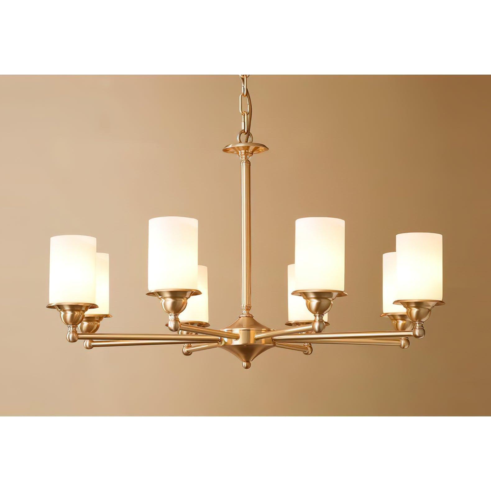 Idorara Postmodern Luxury Brass Glass Chandelier - Letslighting