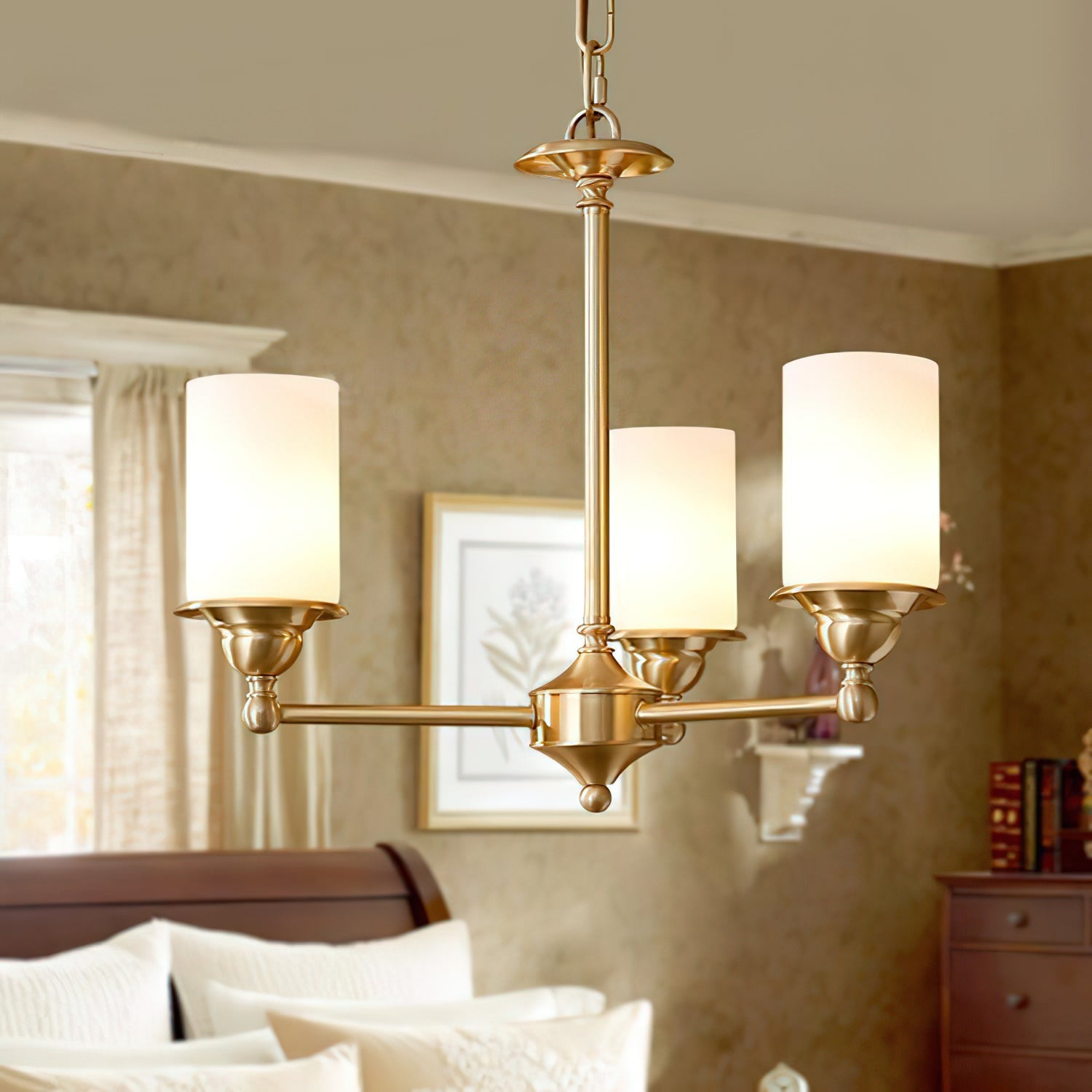 Idorara Postmodern Luxury Brass Glass Chandelier - Letslighting