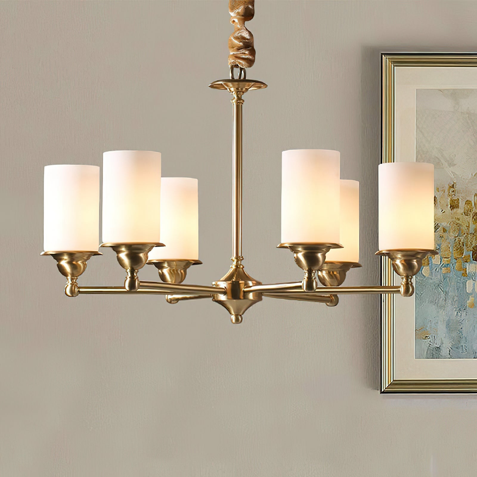Idorara Postmodern Luxury Brass Glass Chandelier - Letslighting