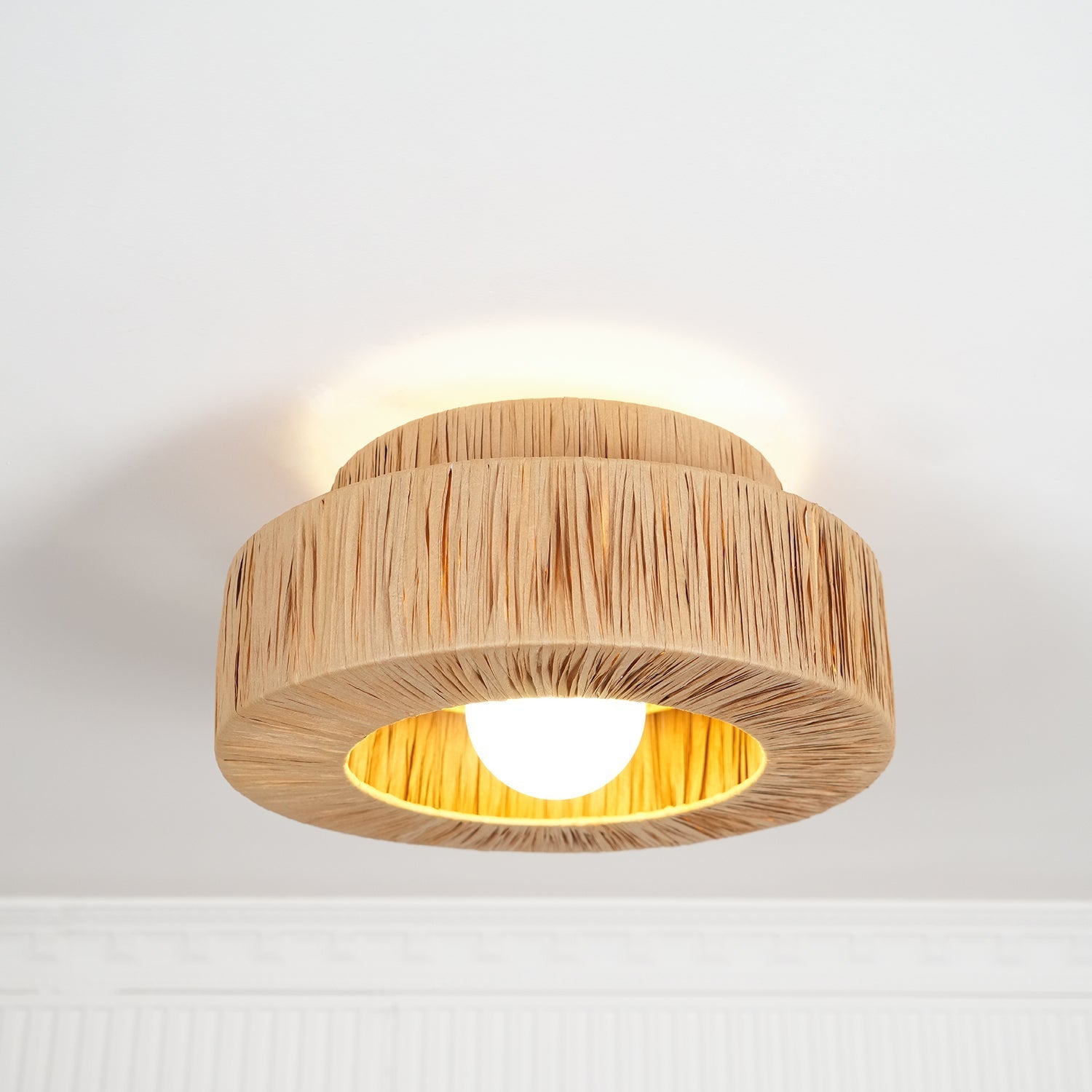 Ilthean Natural Straw Art Ceiling Lamp - Letslighting