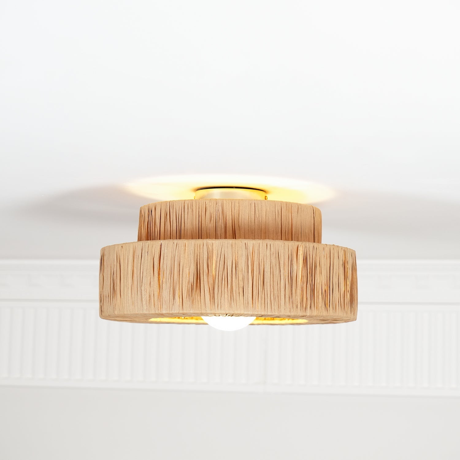 Ilthean Natural Straw Art Ceiling Lamp - Letslighting