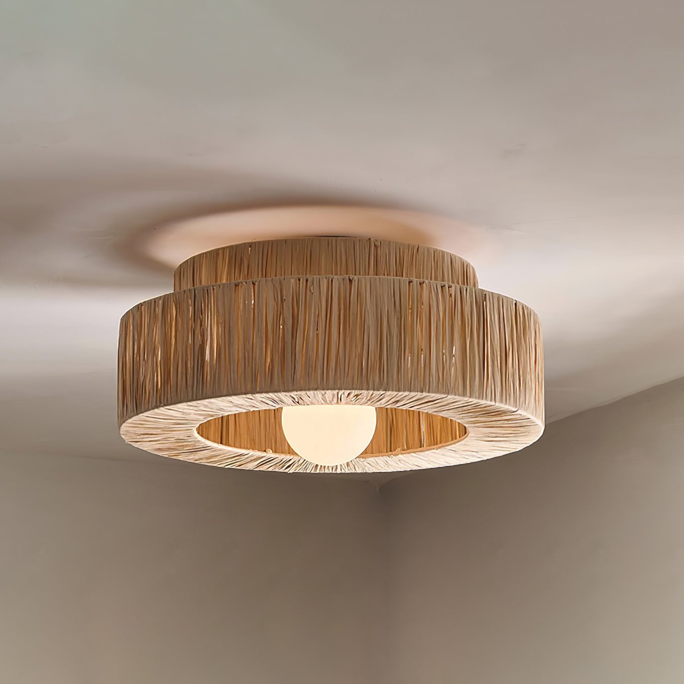 Ilthean Natural Straw Art Ceiling Lamp - Letslighting