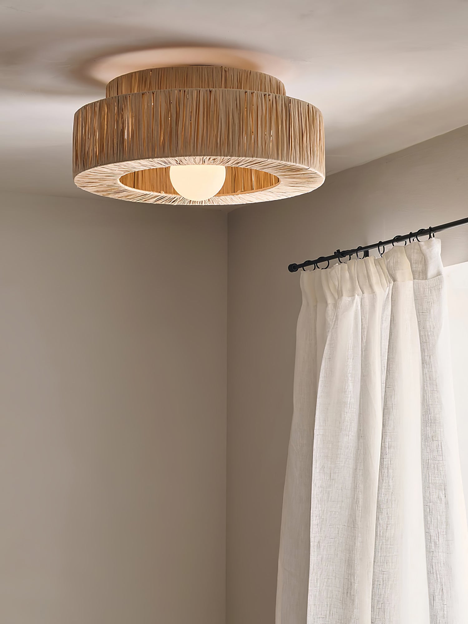 Ilthean Natural Straw Art Ceiling Lamp - Letslighting
