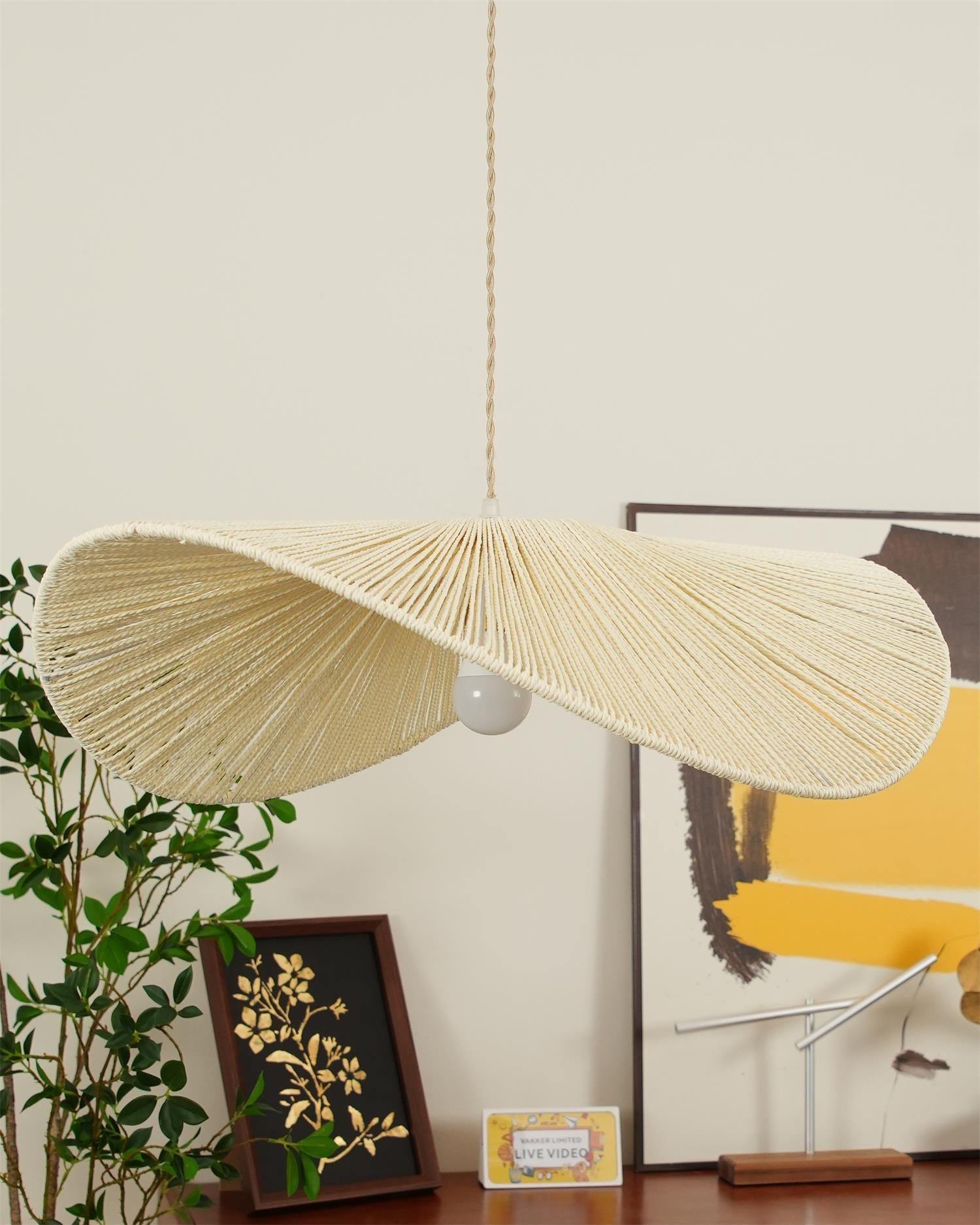 Solara Handwoven Natural Rattan Pendant Light - Letslighting