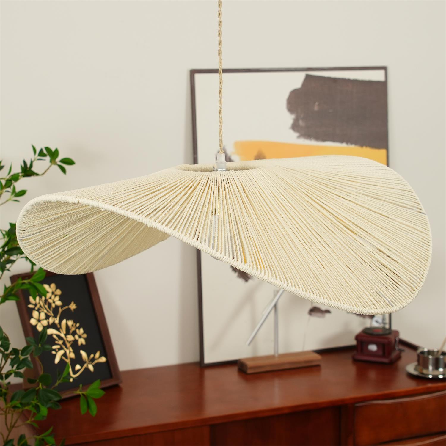 Solara Handwoven Natural Rattan Pendant Light - Letslighting
