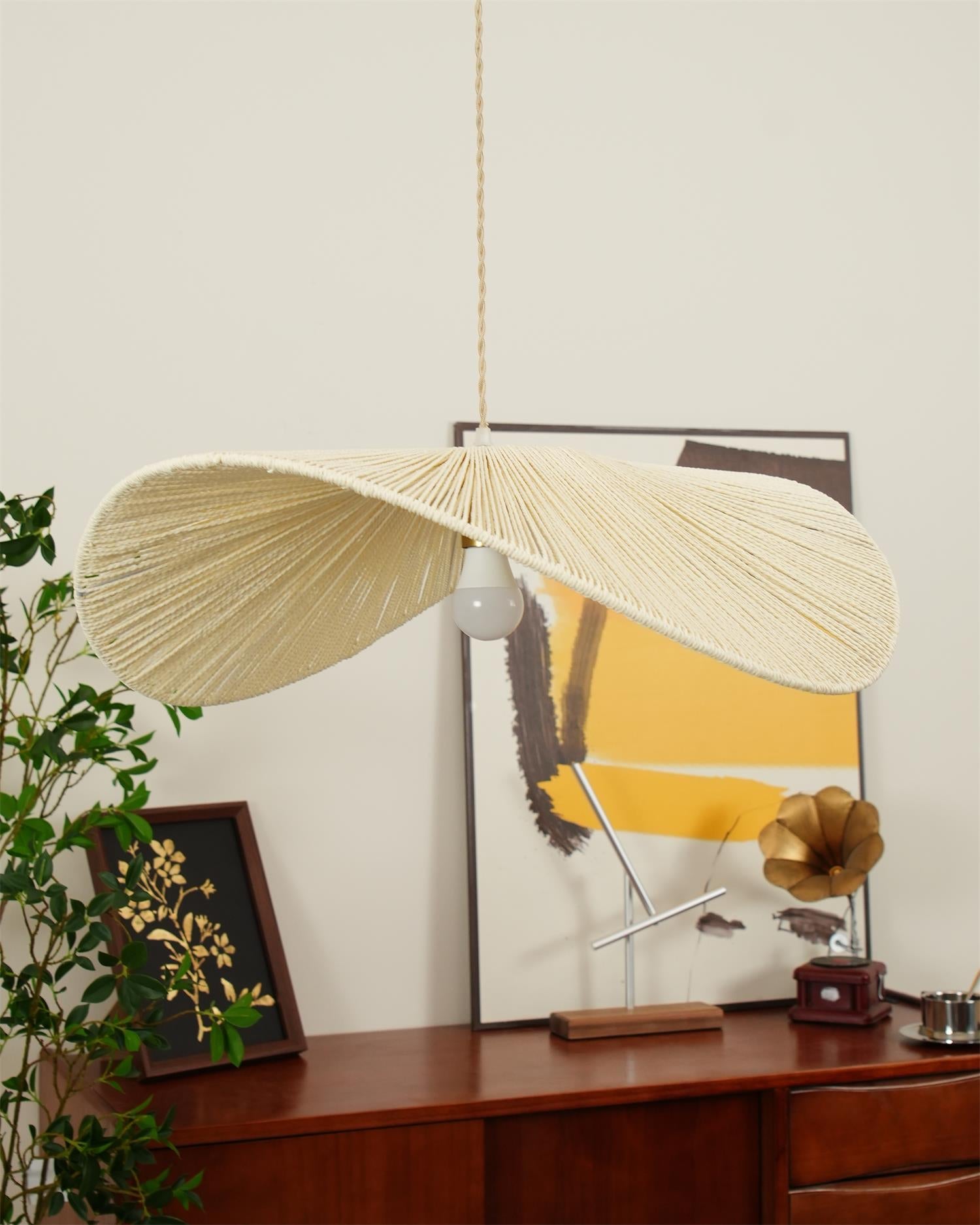 Solara Handwoven Natural Rattan Pendant Light - Letslighting