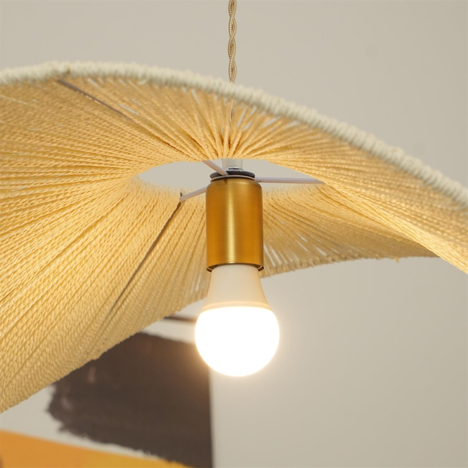 Solara Handwoven Natural Rattan Pendant Light - Letslighting