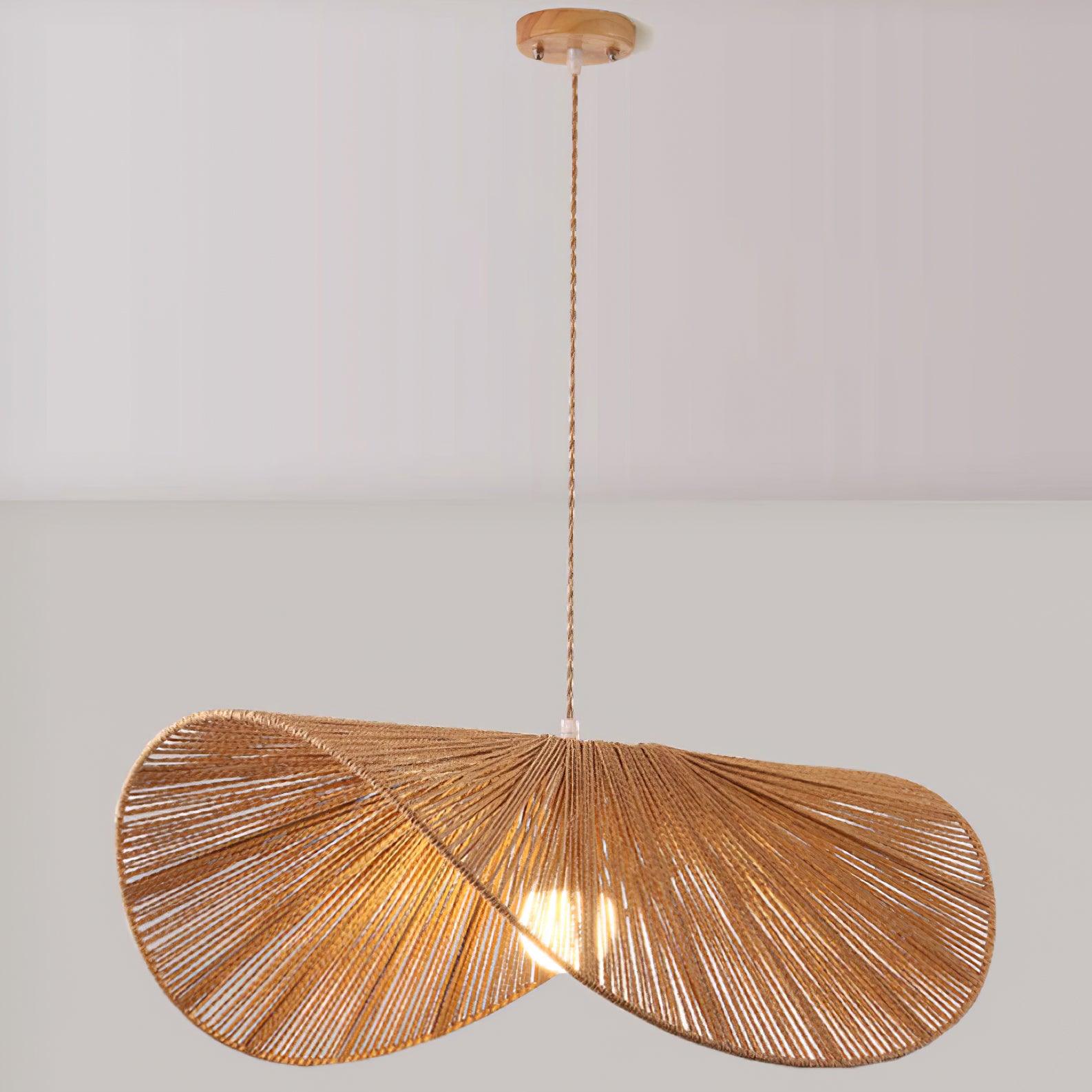 Solara Handwoven Natural Rattan Pendant Light - Letslighting