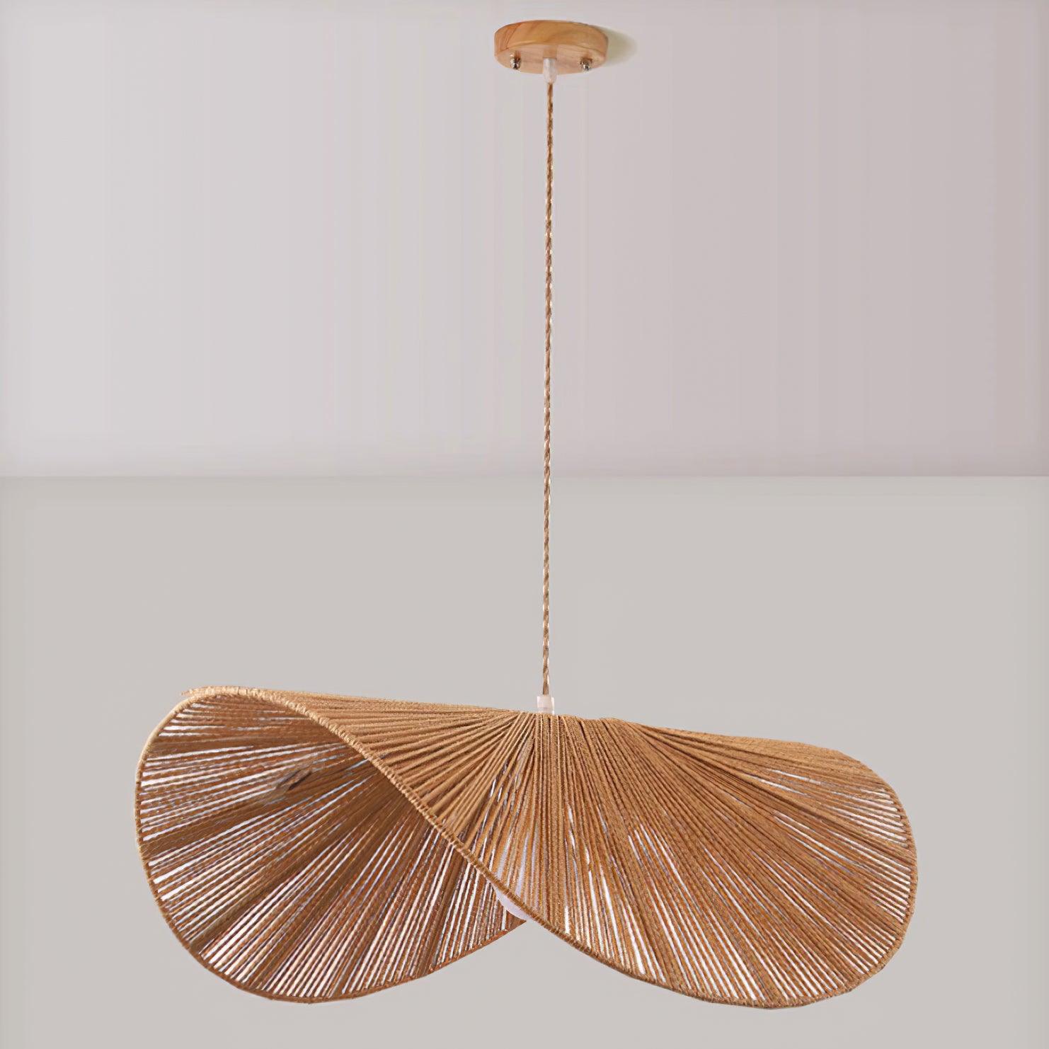 Solara Handwoven Natural Rattan Pendant Light - Letslighting