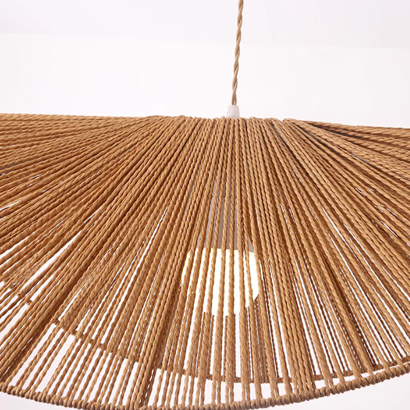 Solara Handwoven Natural Rattan Pendant Light - Letslighting
