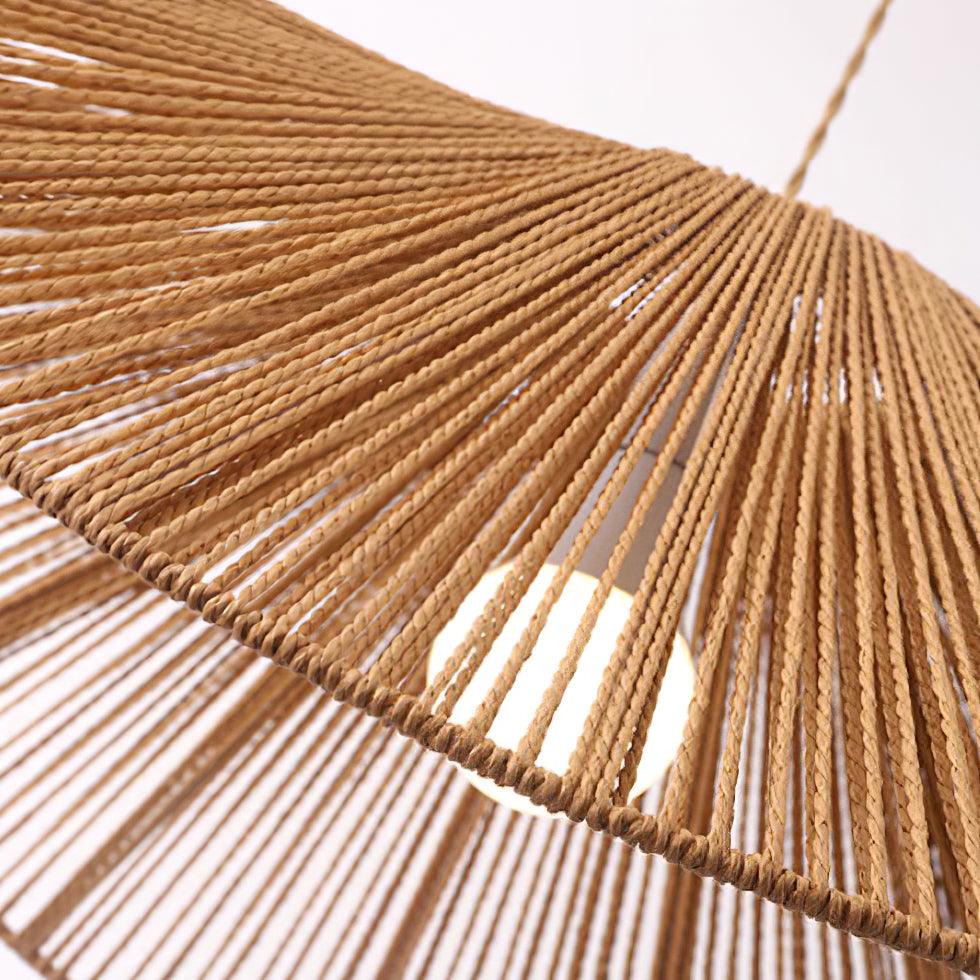 Solara Handwoven Natural Rattan Pendant Light - Letslighting