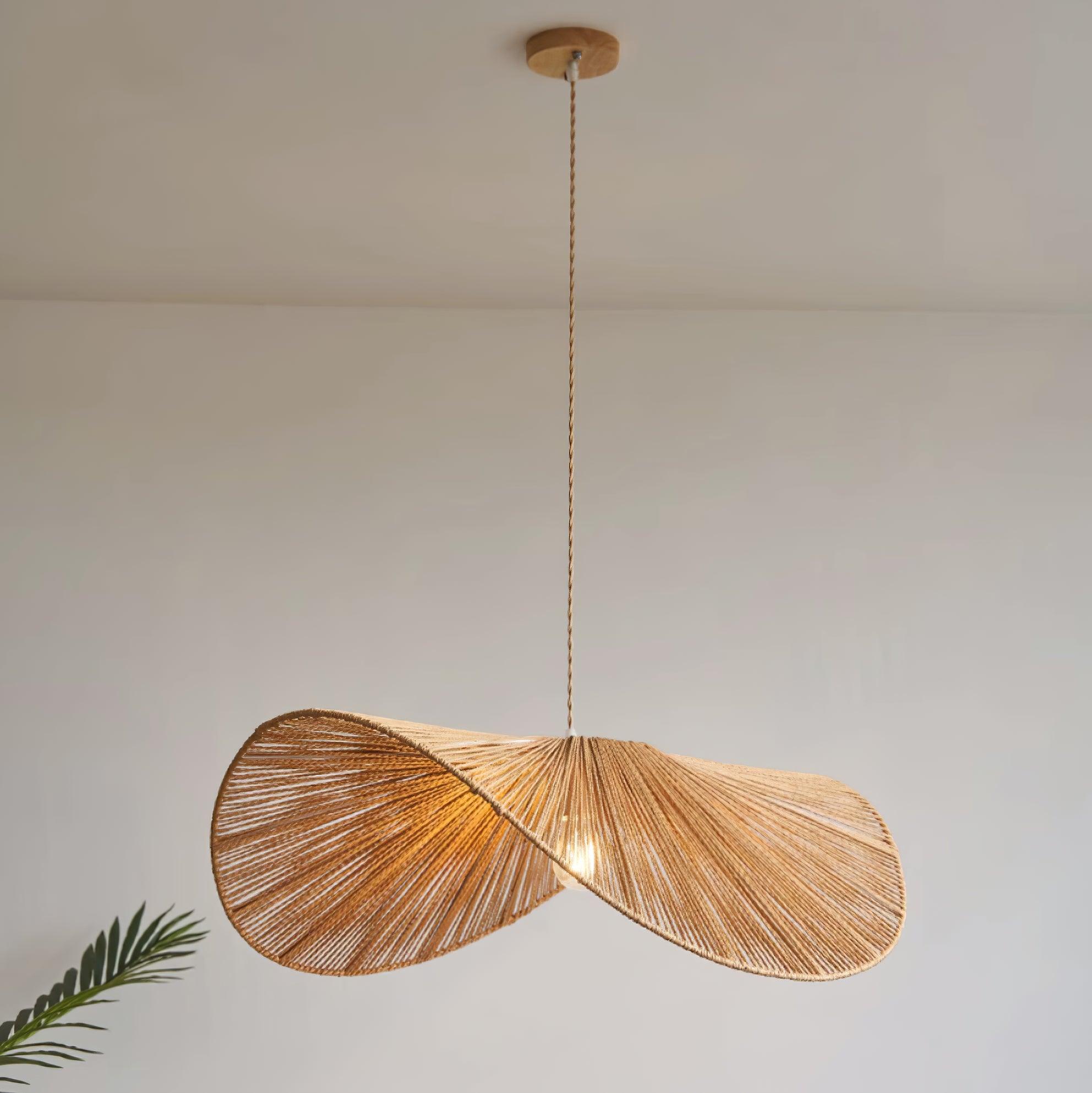 Solara Handwoven Natural Rattan Pendant Light - Letslighting
