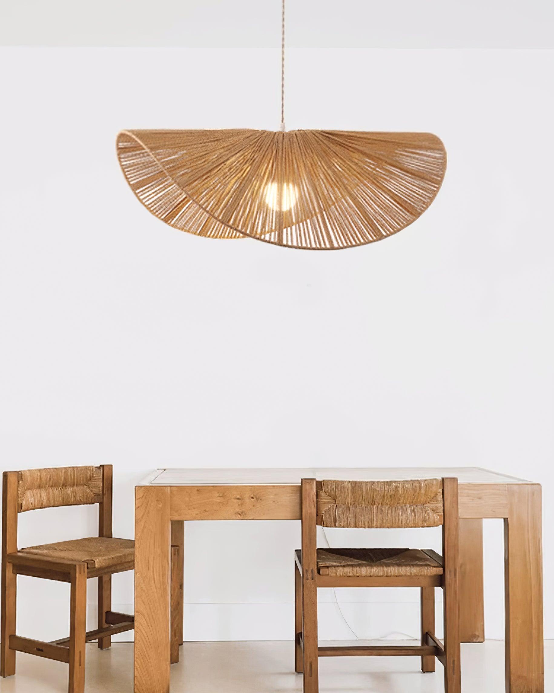 Solara Handwoven Natural Rattan Pendant Light - Letslighting