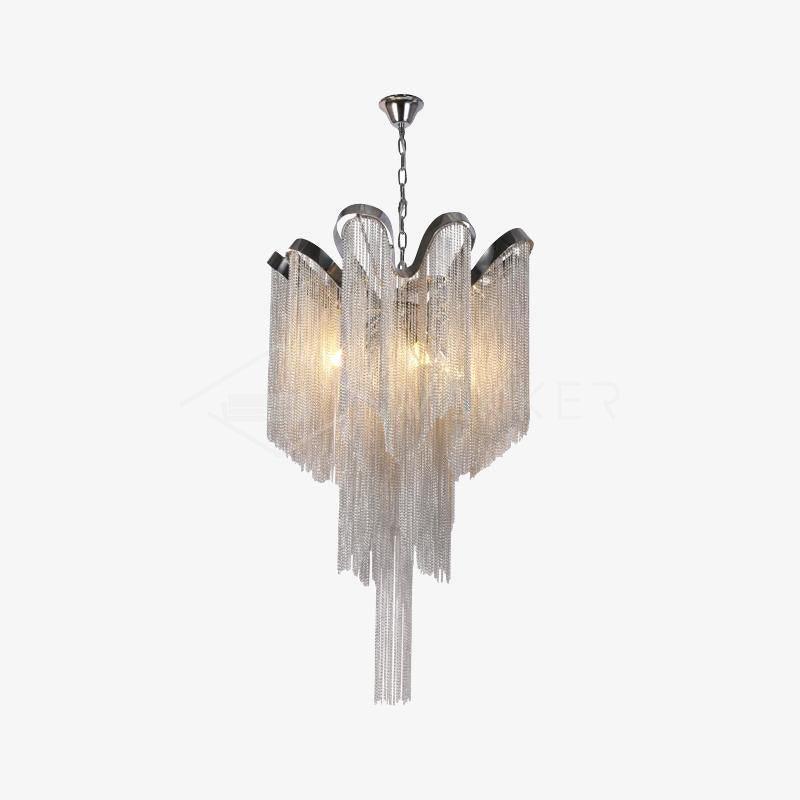 Lustra Pendant Lamp Stream Chain Nickel - Letslighting