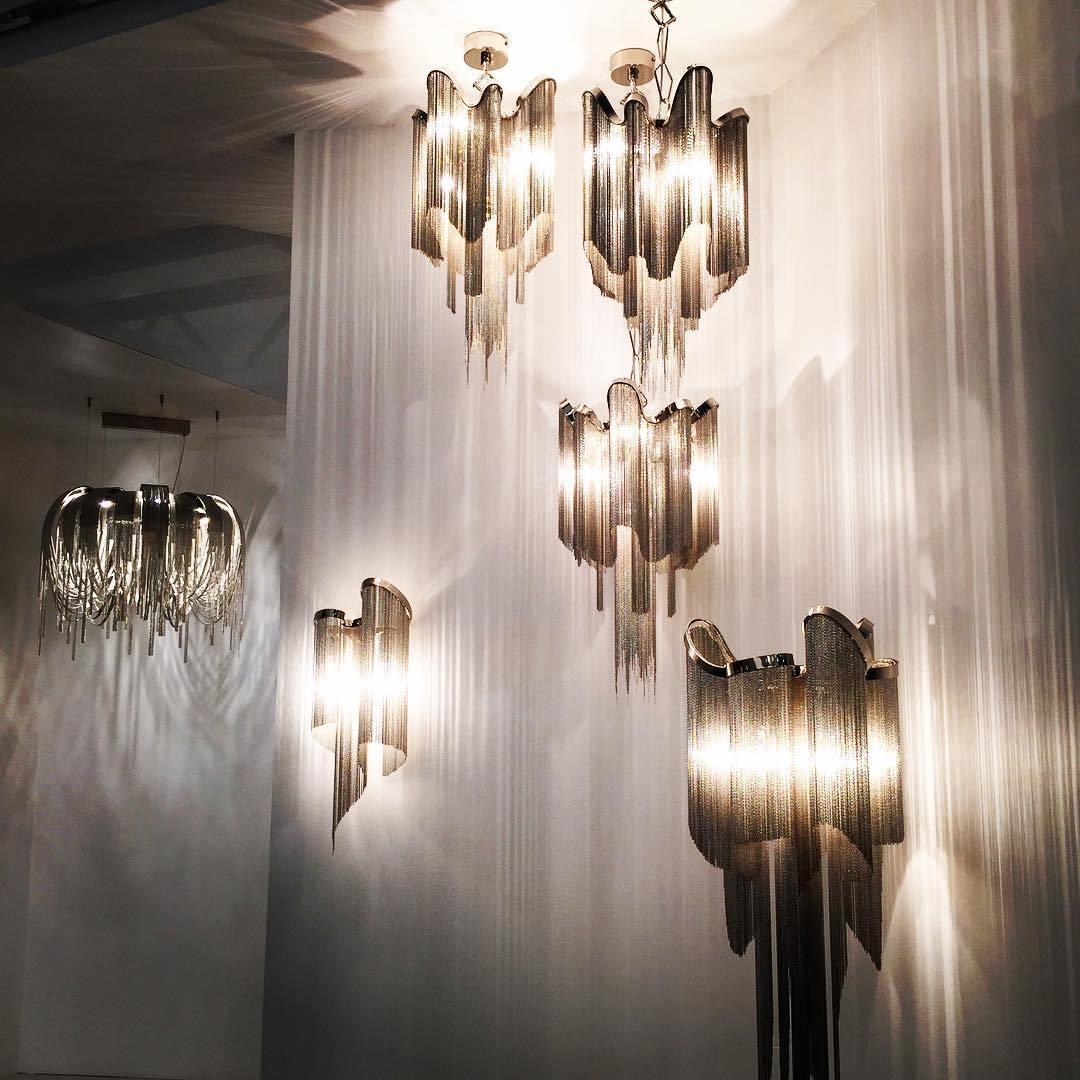 Lustra Pendant Lamp Stream Chain Nickel - Letslighting