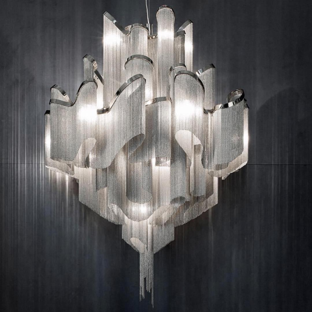 Lustra Pendant Lamp Stream Chain Nickel - Letslighting