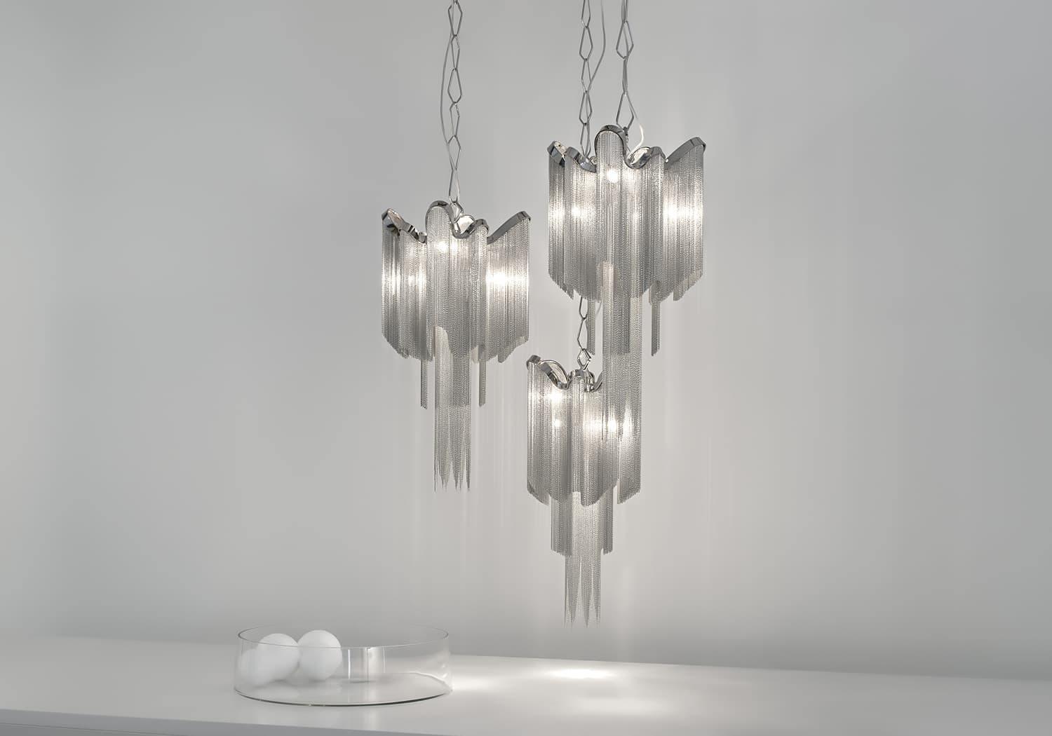 Lustra Pendant Lamp Stream Chain Nickel - Letslighting