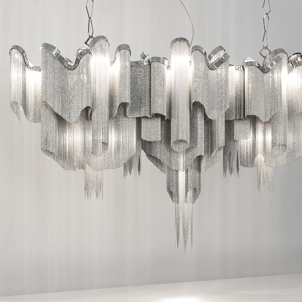 Lustra Pendant Lamp Stream Chain Nickel - Letslighting