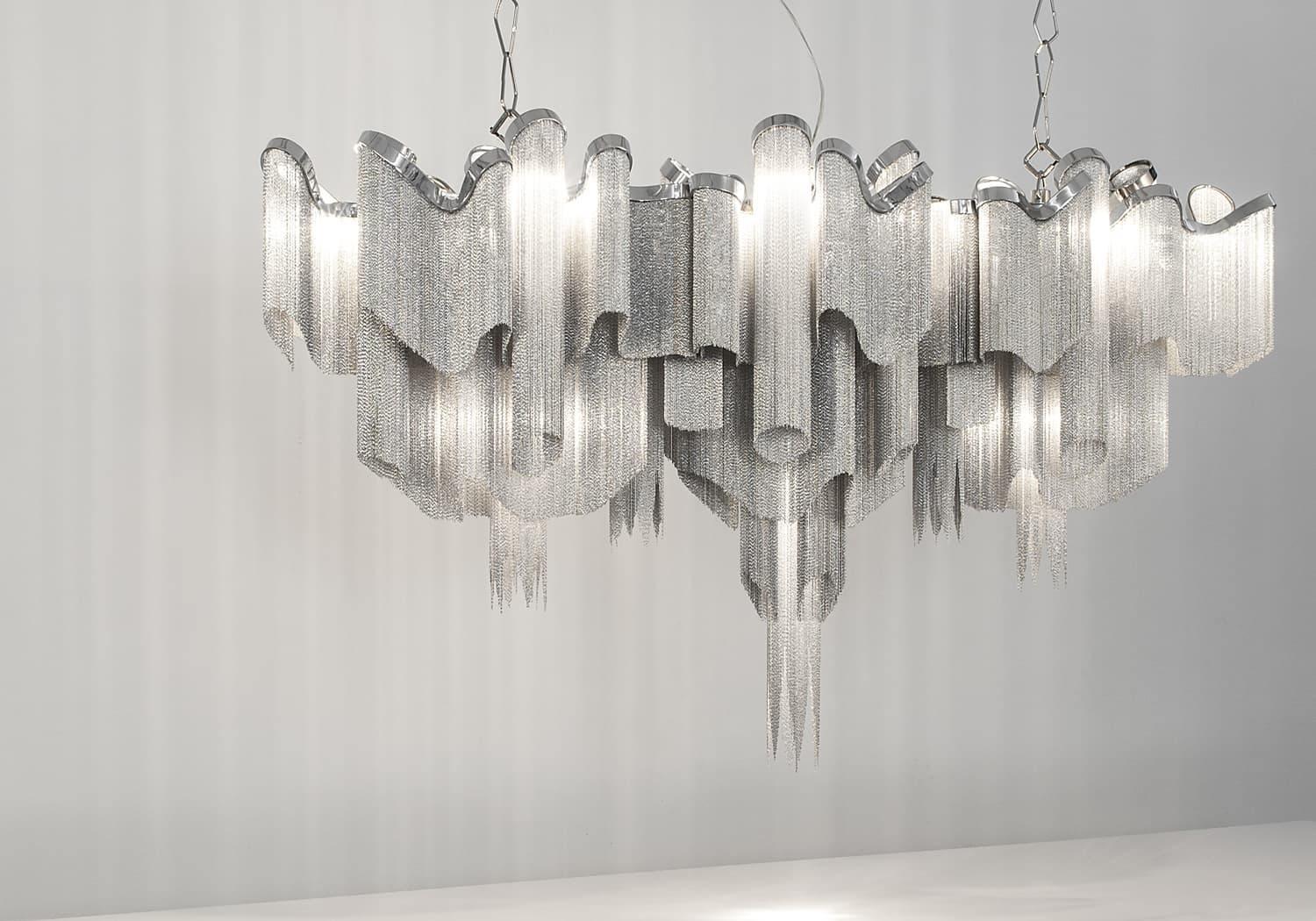 Lustra Pendant Lamp Stream Chain Nickel - Letslighting