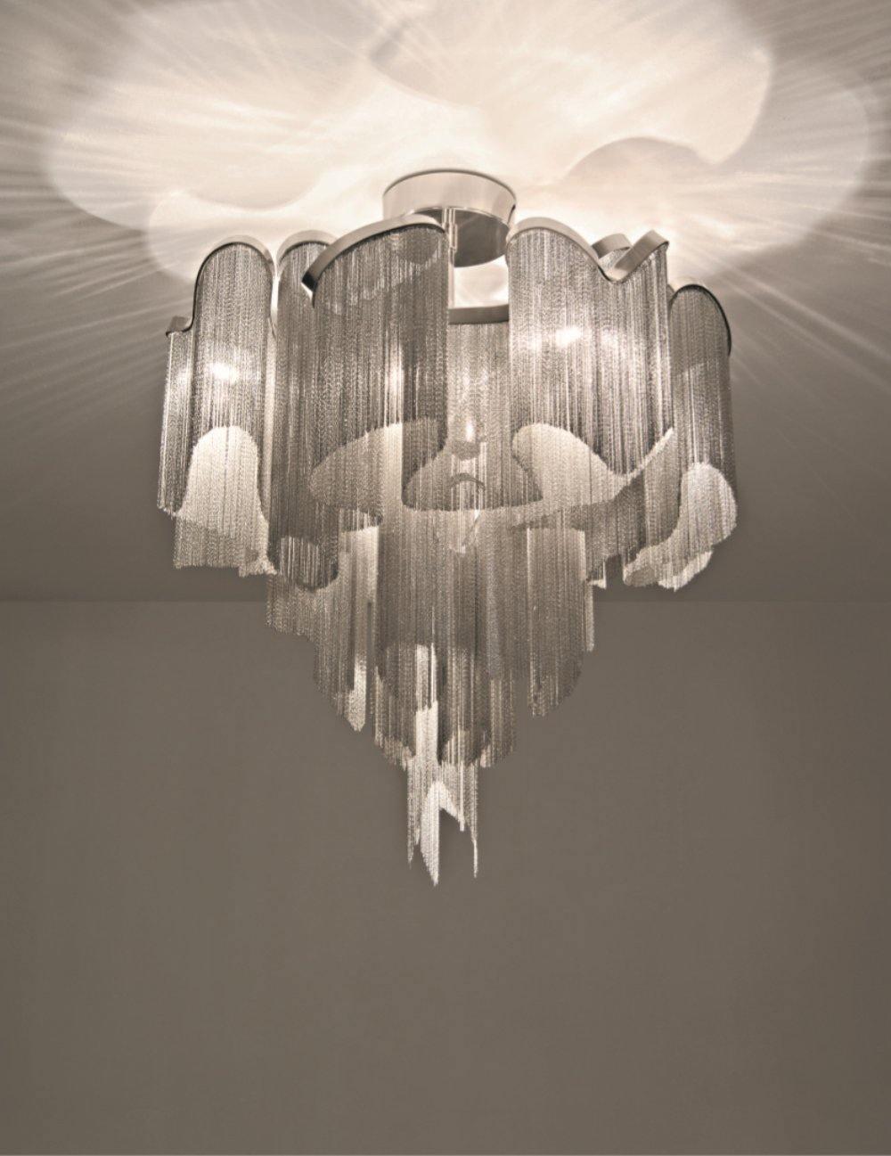 Lustra Pendant Lamp Stream Chain Nickel - Letslighting