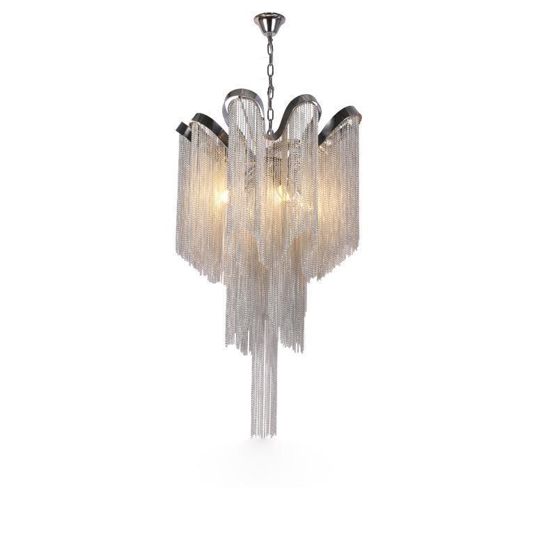 Lustra Pendant Lamp Stream Chain Nickel - Letslighting