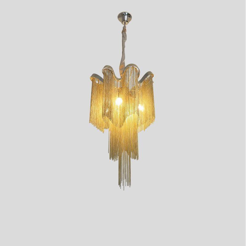 Lustra Pendant Lamp Stream Chain Nickel - Letslighting