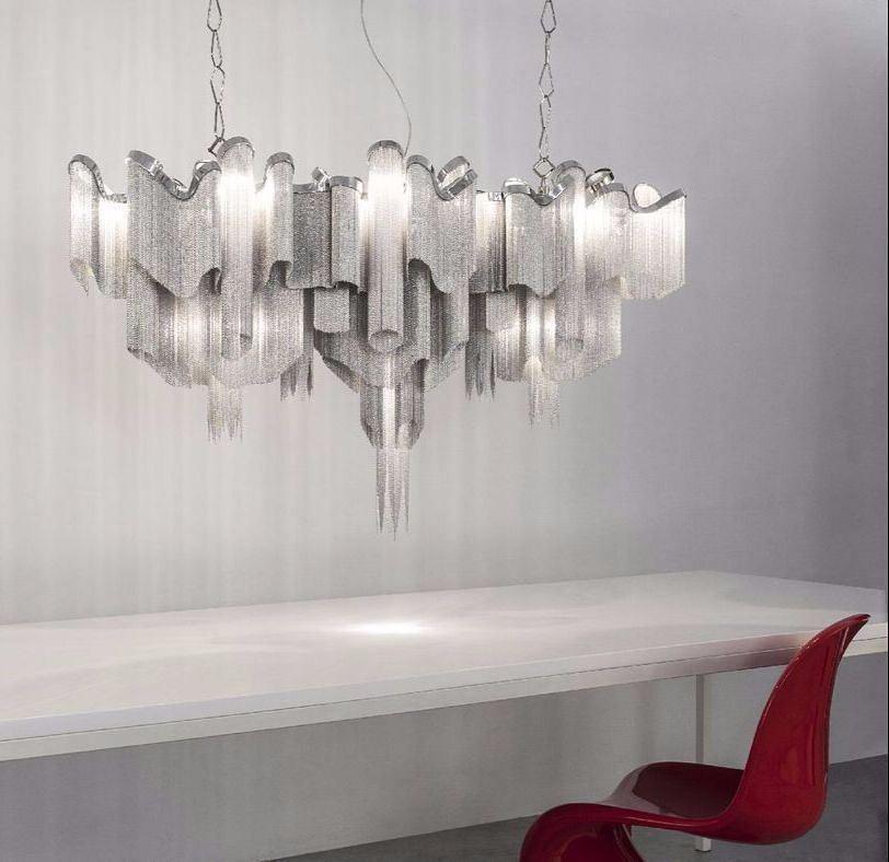 Lustra Pendant Lamp Stream Chain Nickel - Letslighting