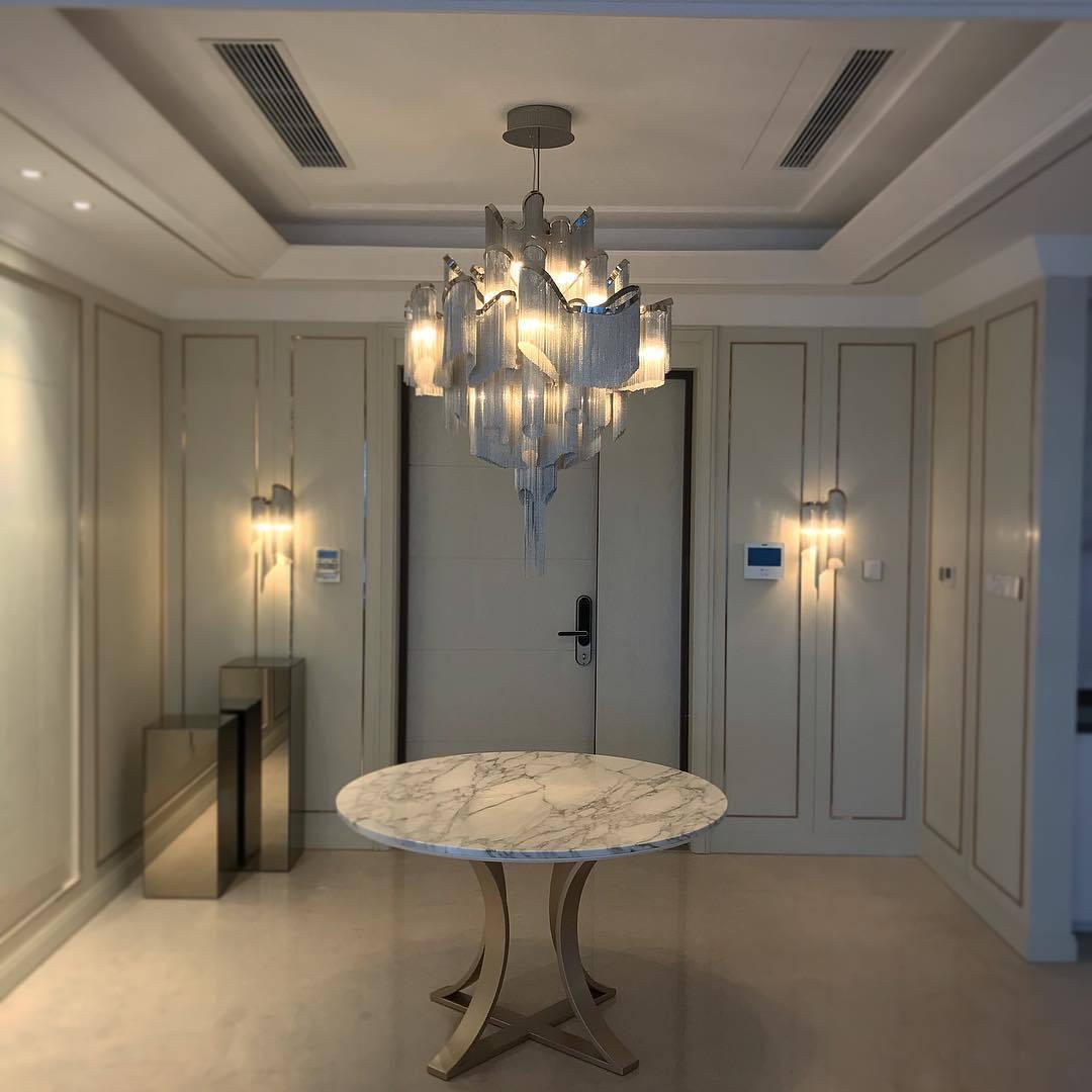 Lustra Pendant Lamp Stream Chain Nickel - Letslighting
