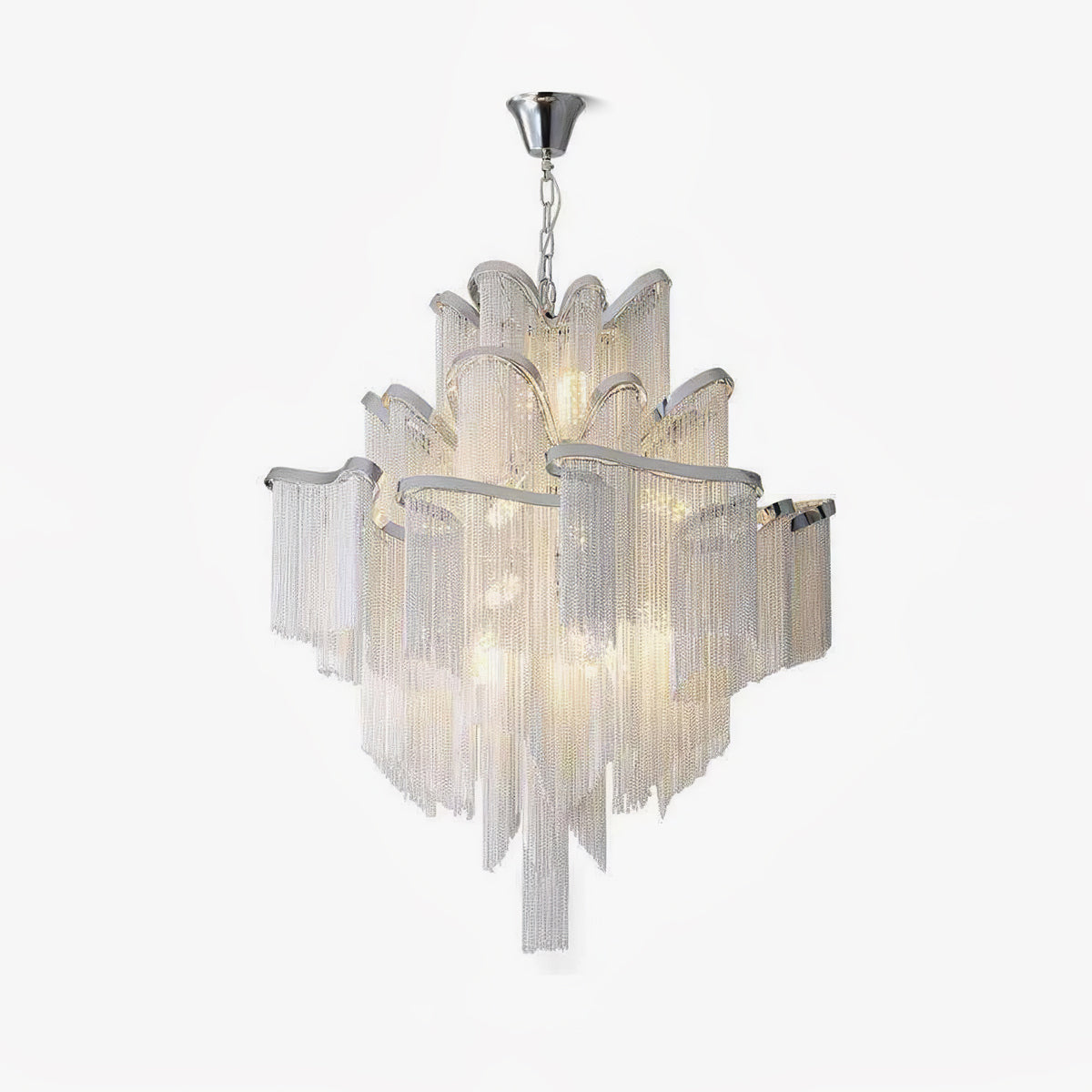 Lustra Pendant Lamp Stream Chain Nickel - Letslighting