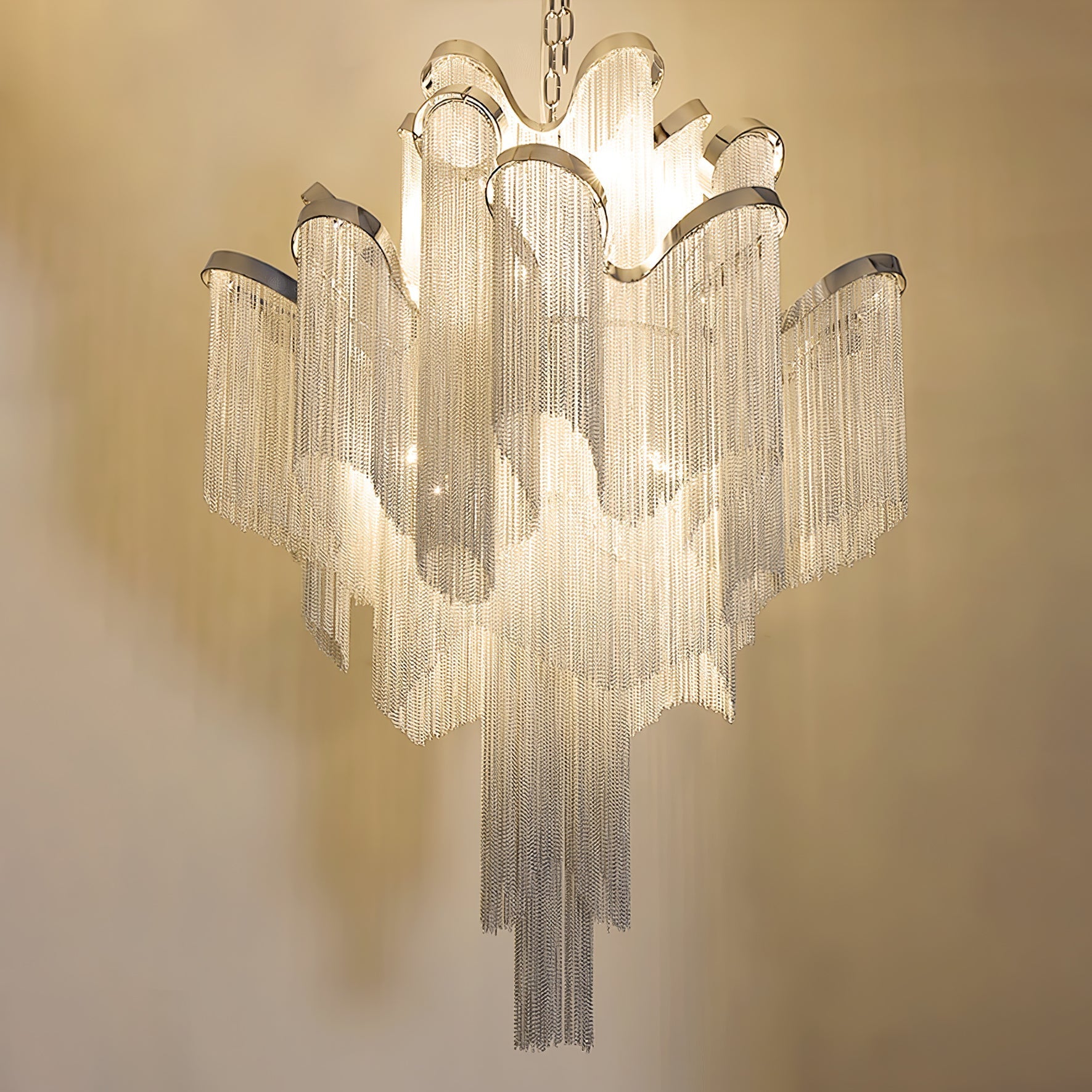 Lustra Pendant Lamp Stream Chain Nickel - Letslighting