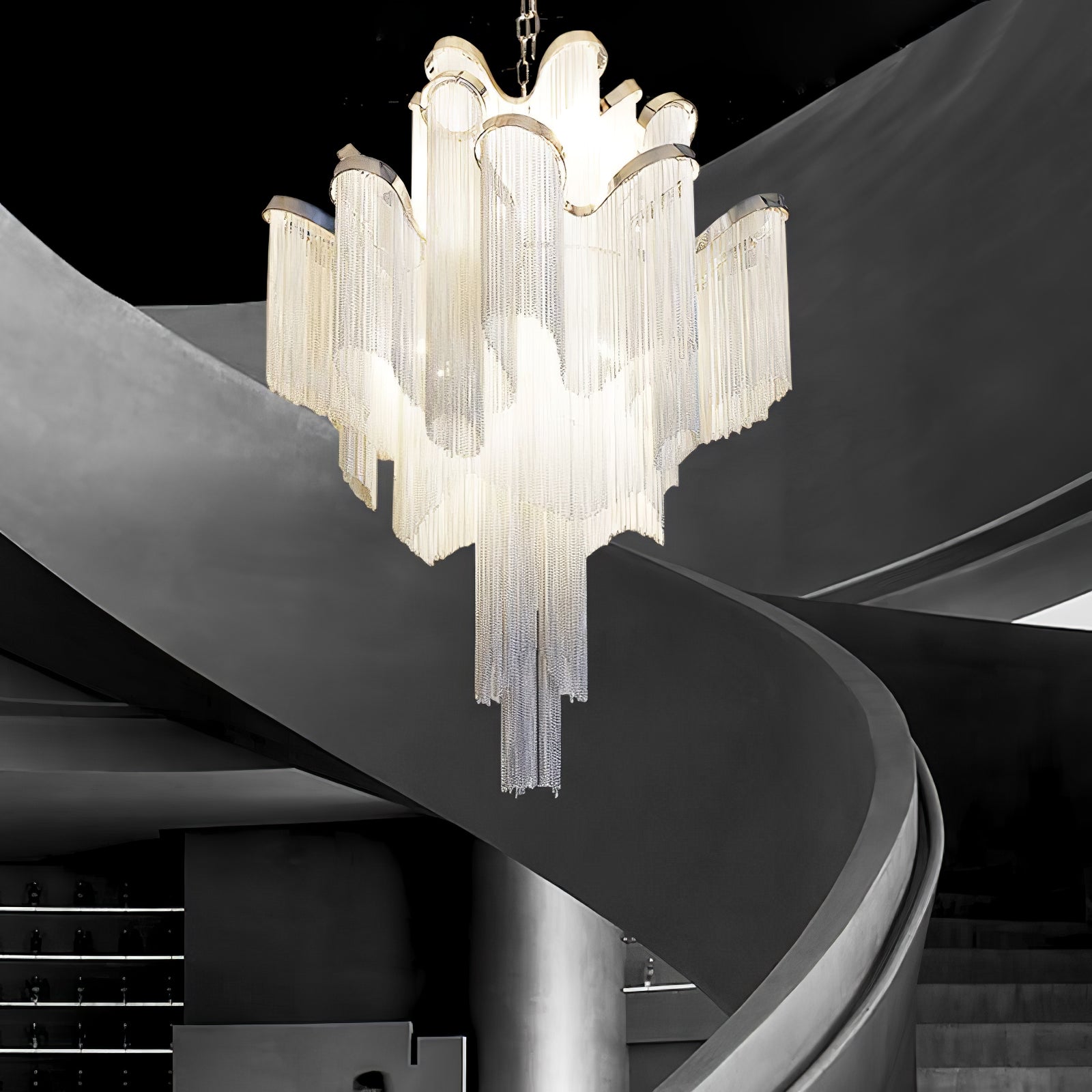 Lustra Pendant Lamp Stream Chain Nickel - Letslighting