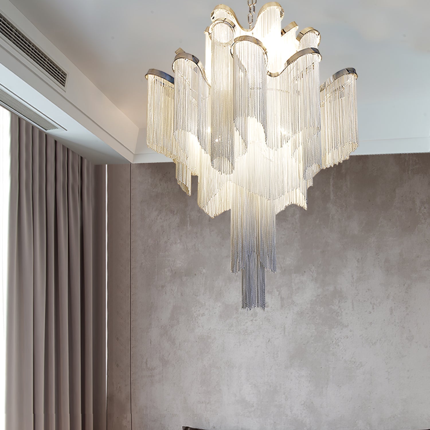 Lustra Pendant Lamp Stream Chain Nickel - Letslighting