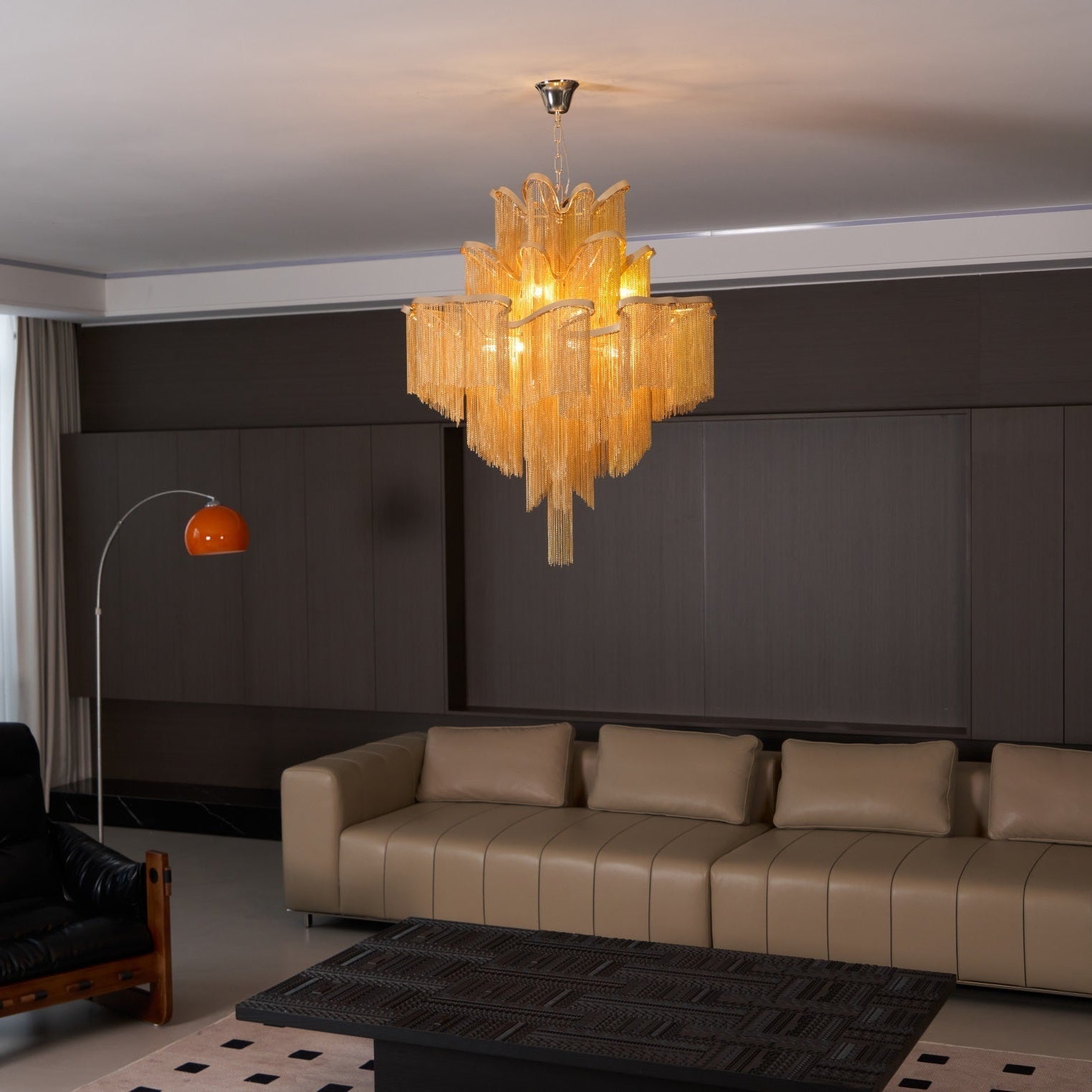 Lustra Pendant Lamp Stream Chain Nickel - Letslighting