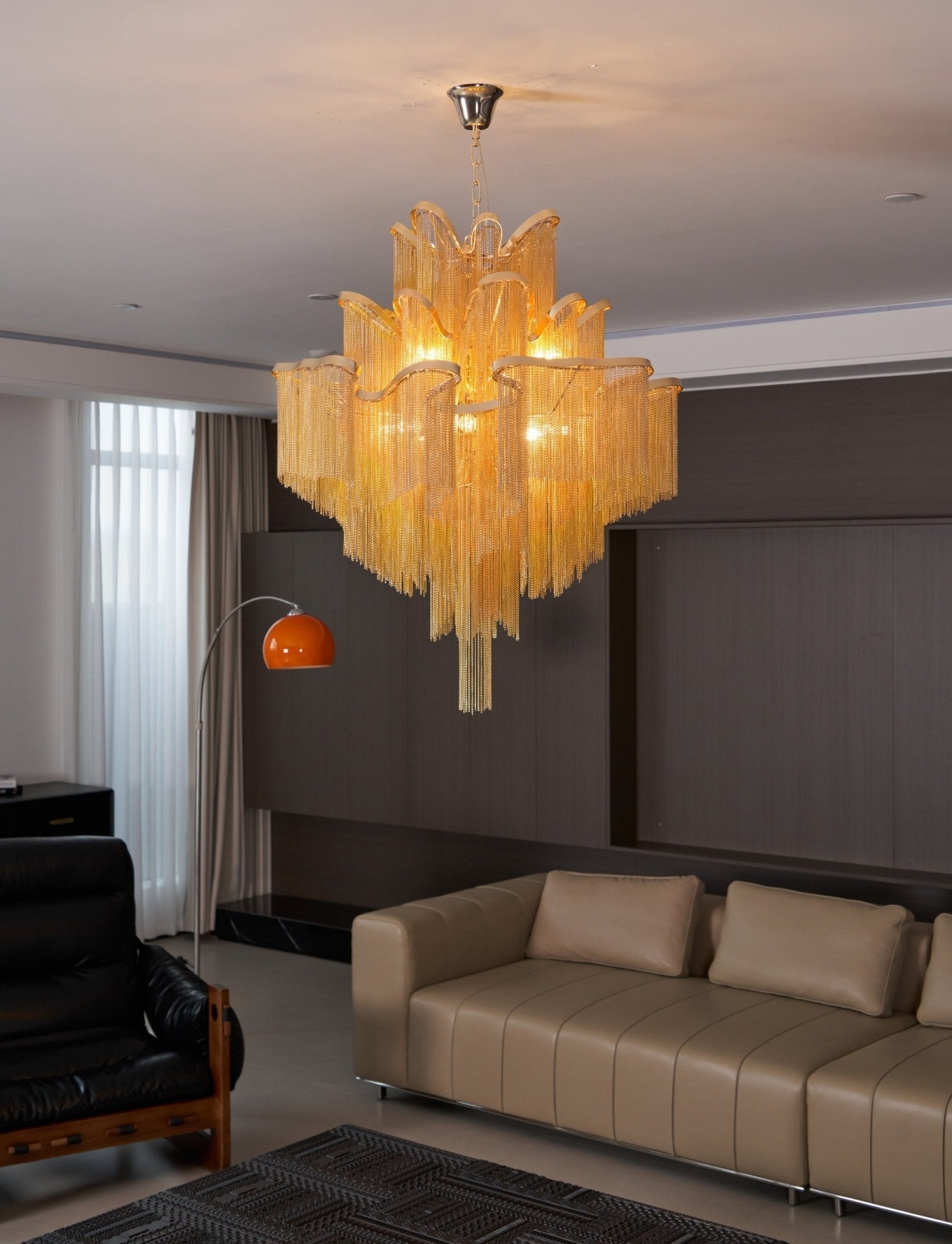 Lustra Pendant Lamp Stream Chain Nickel - Letslighting
