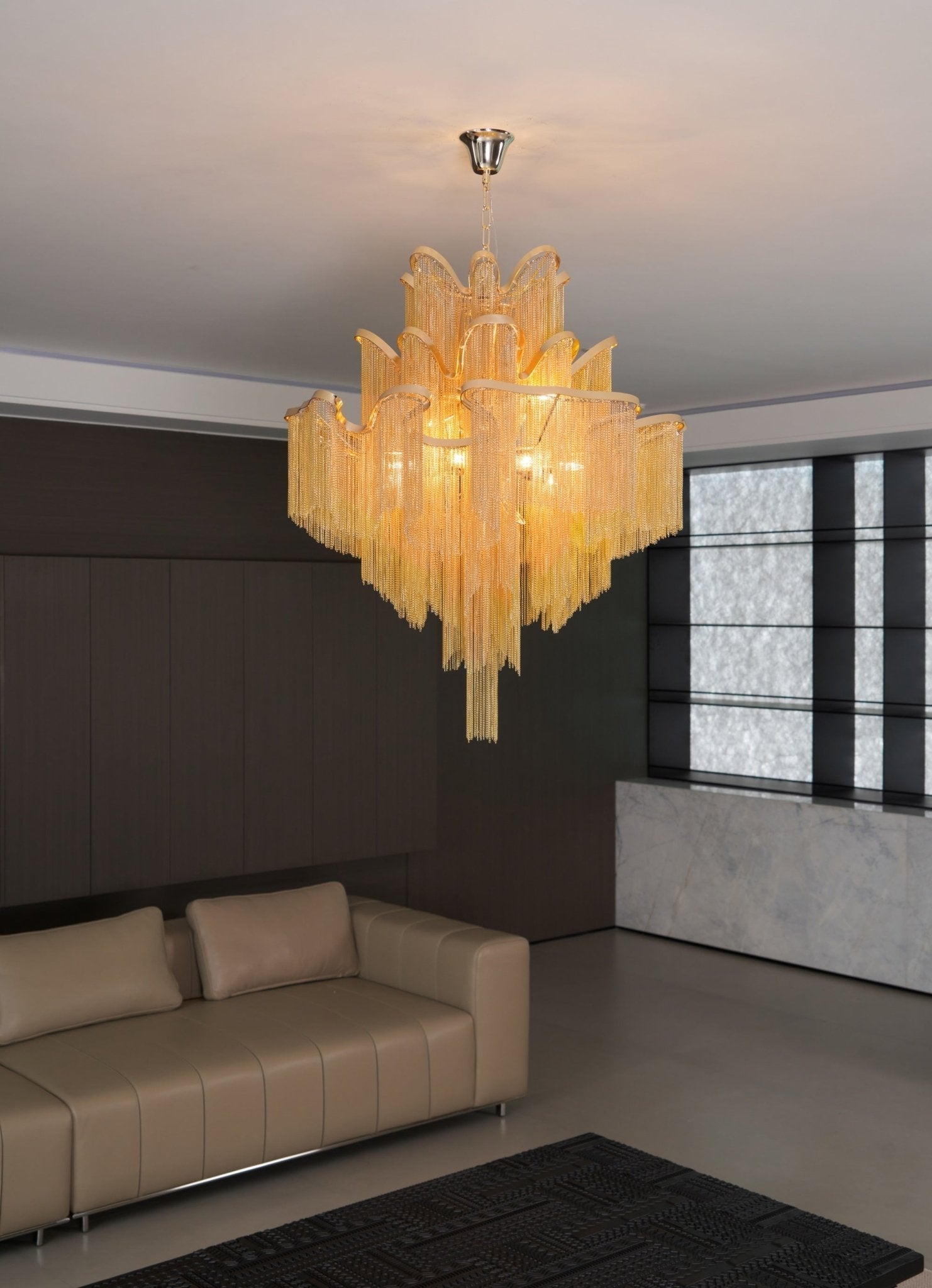 Lustra Pendant Lamp Stream Chain Nickel - Letslighting