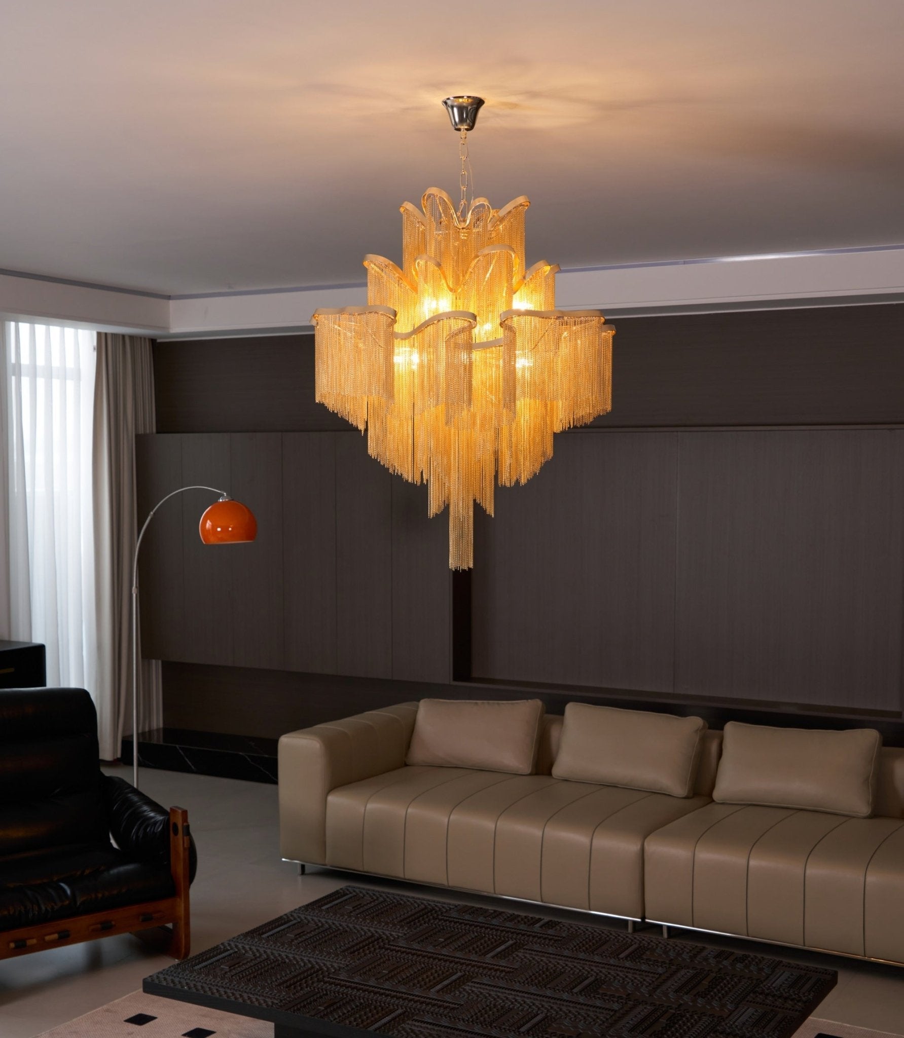 Lustra Pendant Lamp Stream Chain Nickel - Letslighting