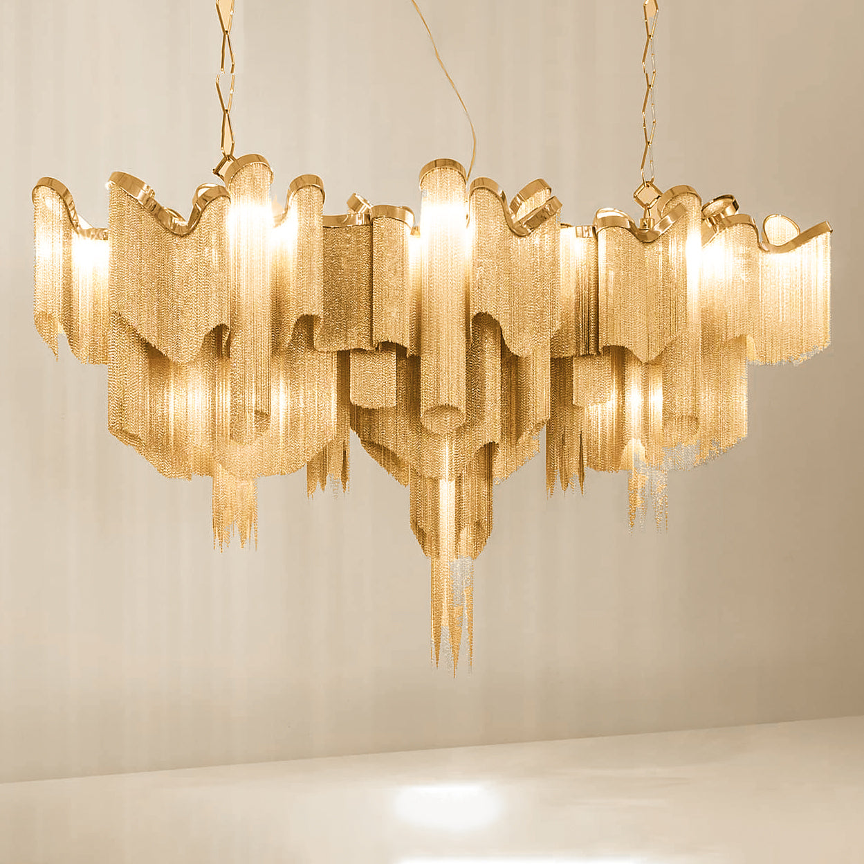 Lustra Pendant Lamp Stream Chain Nickel - Letslighting