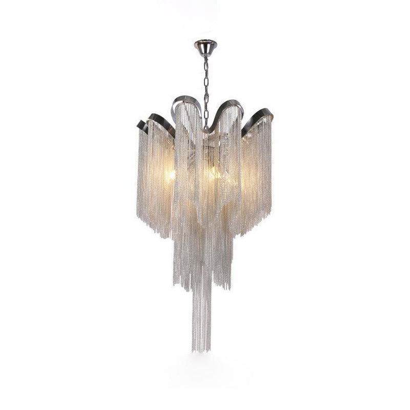 Lustra Pendant Lamp Stream Chain Nickel - Letslighting