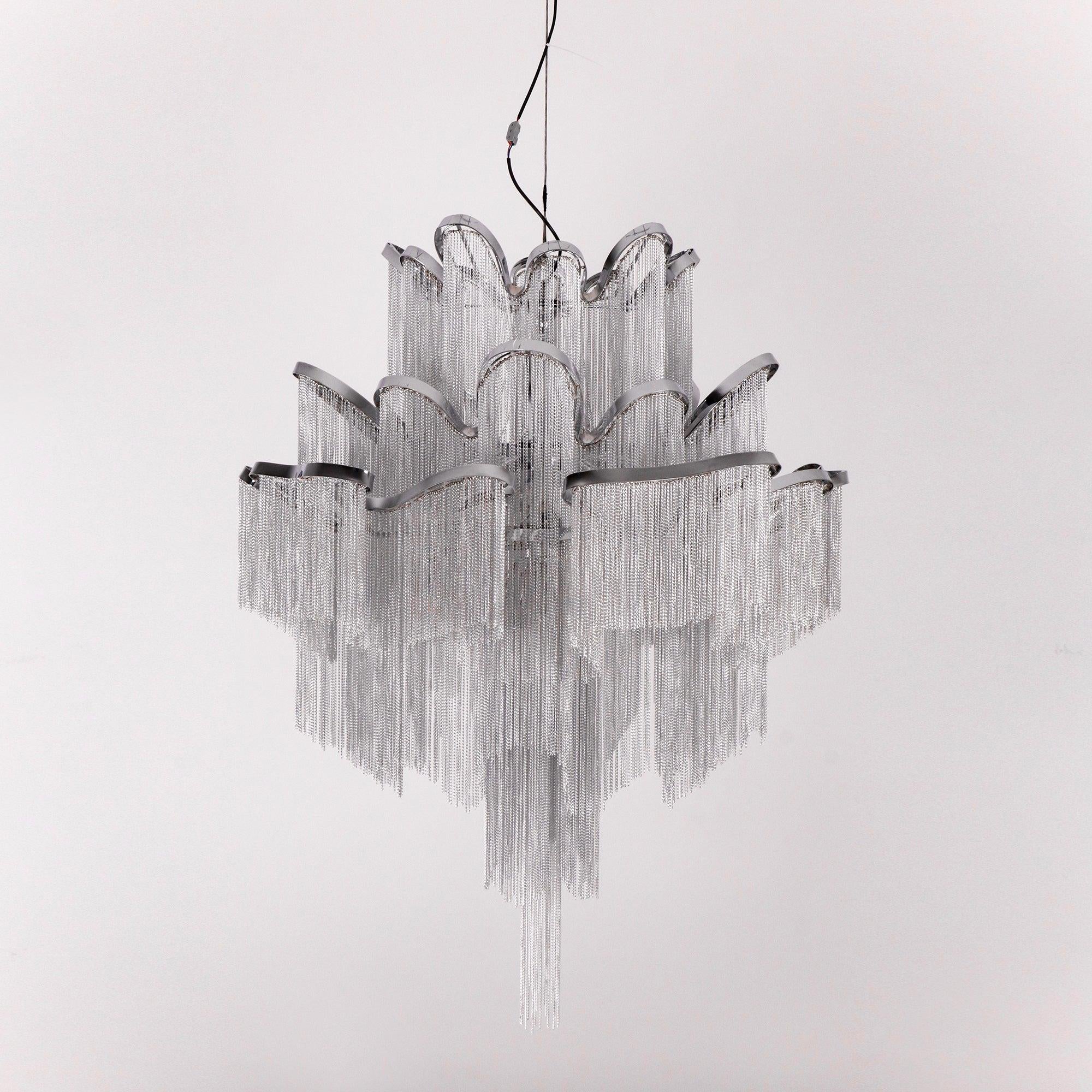 Lustra Pendant Lamp Stream Chain Nickel - Letslighting