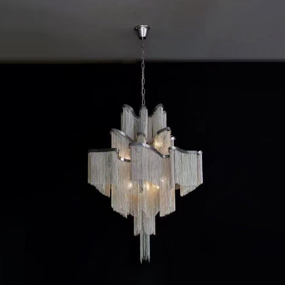 Lustra Pendant Lamp Stream Chain Nickel - Letslighting