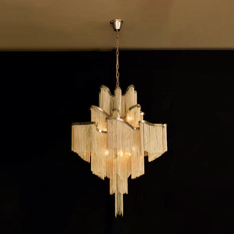 Lustra Pendant Lamp Stream Chain Nickel - Letslighting