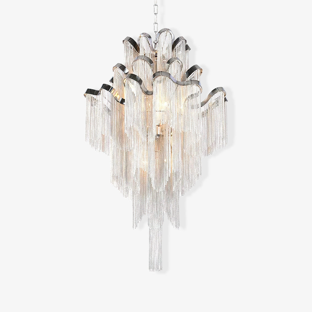 Lustra Pendant Lamp Stream Chain Nickel - Letslighting