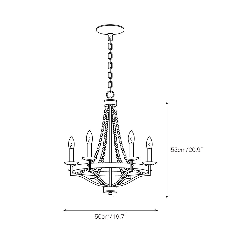 Isoren Vintage Industrial Wooden Chandelier - Letslighting