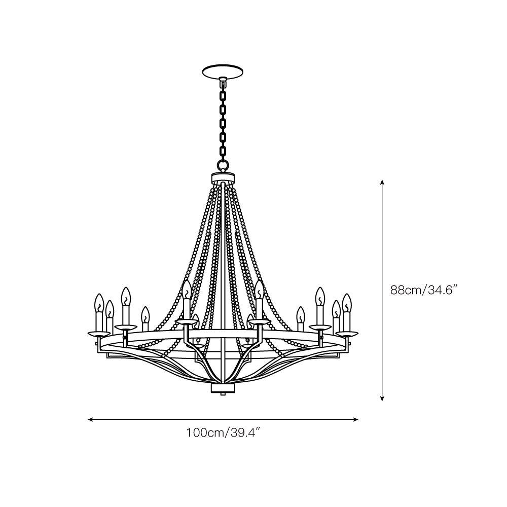 Isoren Vintage Industrial Wooden Chandelier - Letslighting